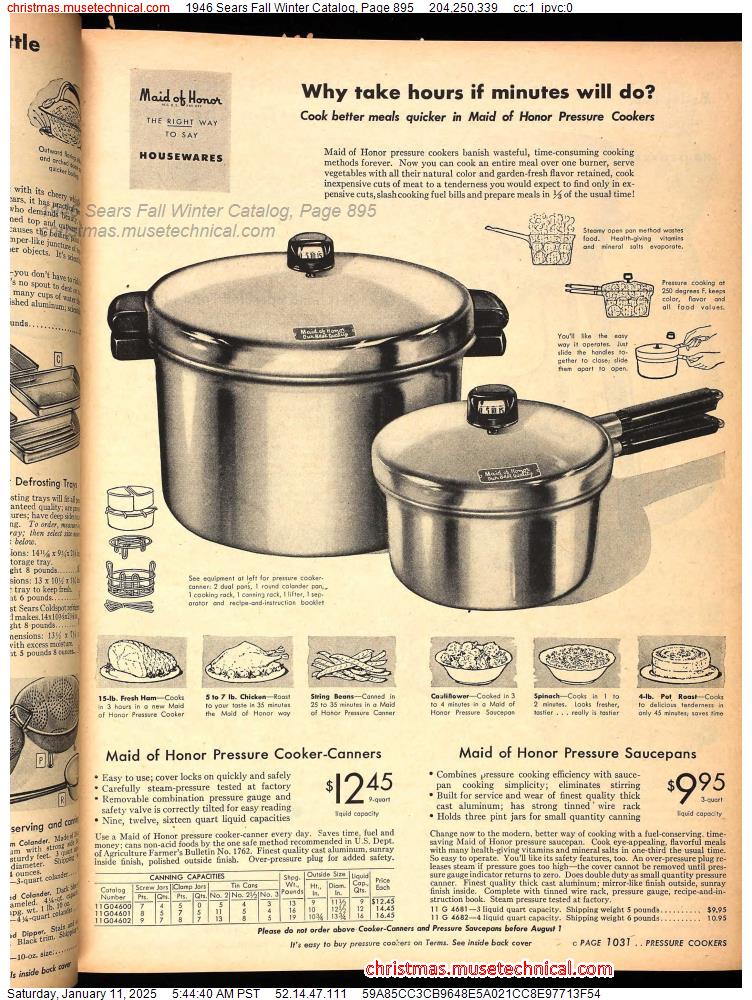 1946 Sears Fall Winter Catalog, Page 895