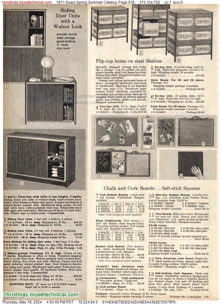 1971 Sears Spring Summer Catalog, Page 576