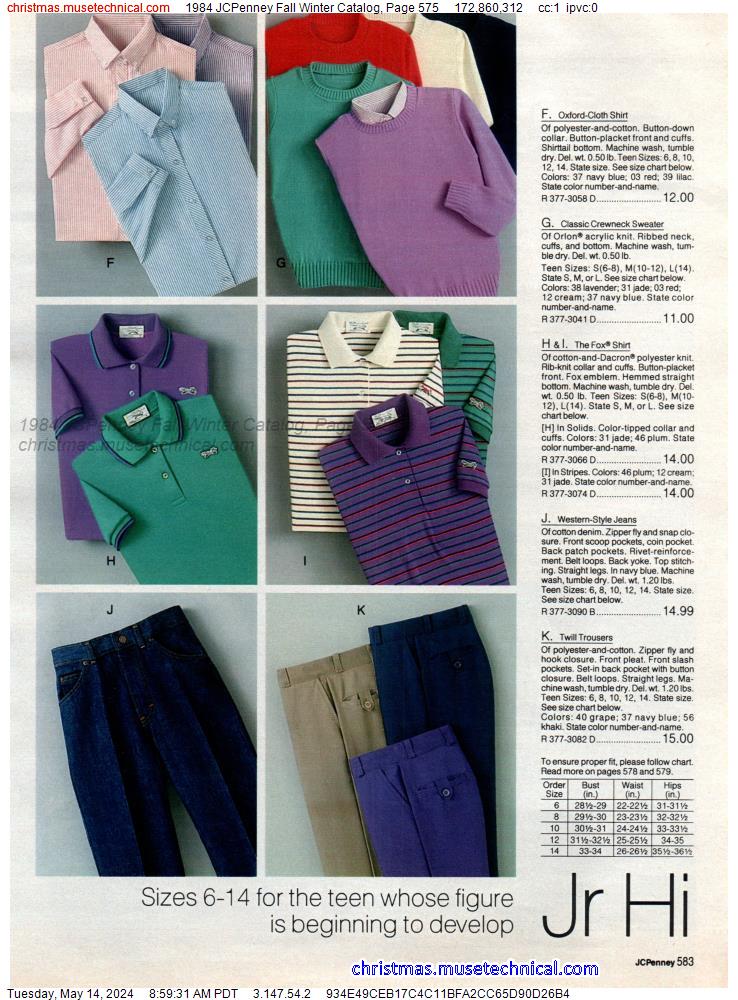 1984 JCPenney Fall Winter Catalog, Page 575