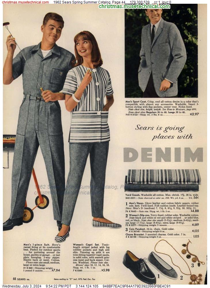 1962 Sears Spring Summer Catalog, Page 44