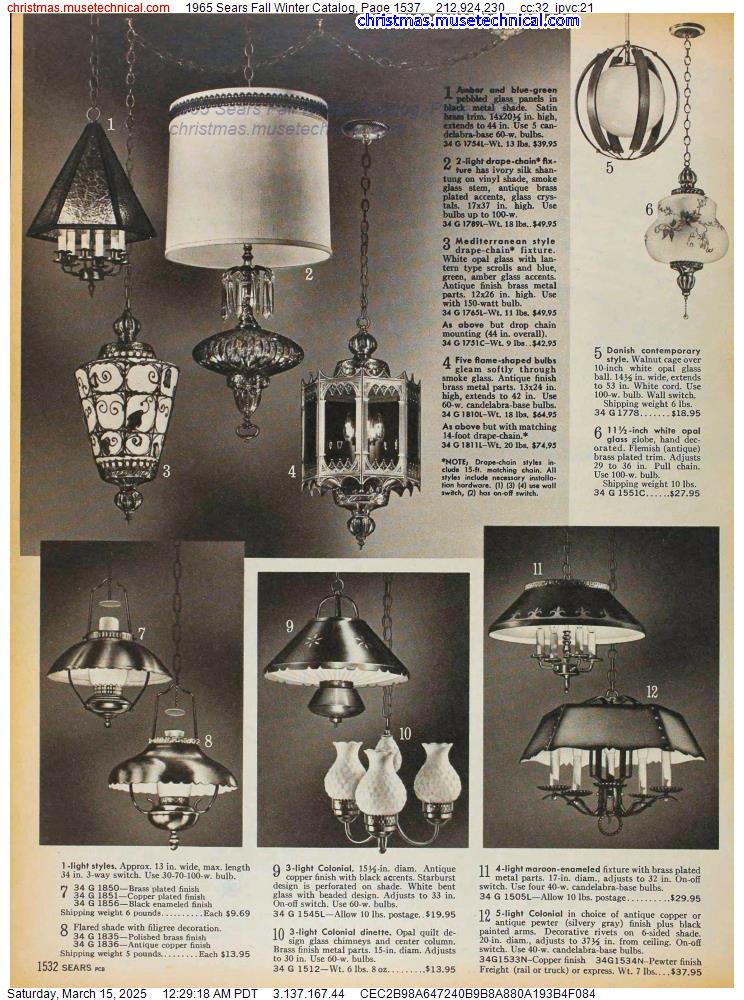 1965 Sears Fall Winter Catalog, Page 1537