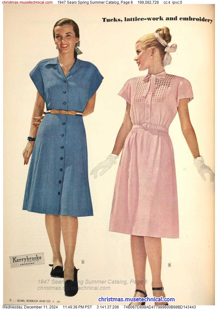 1947 Sears Spring Summer Catalog, Page 6