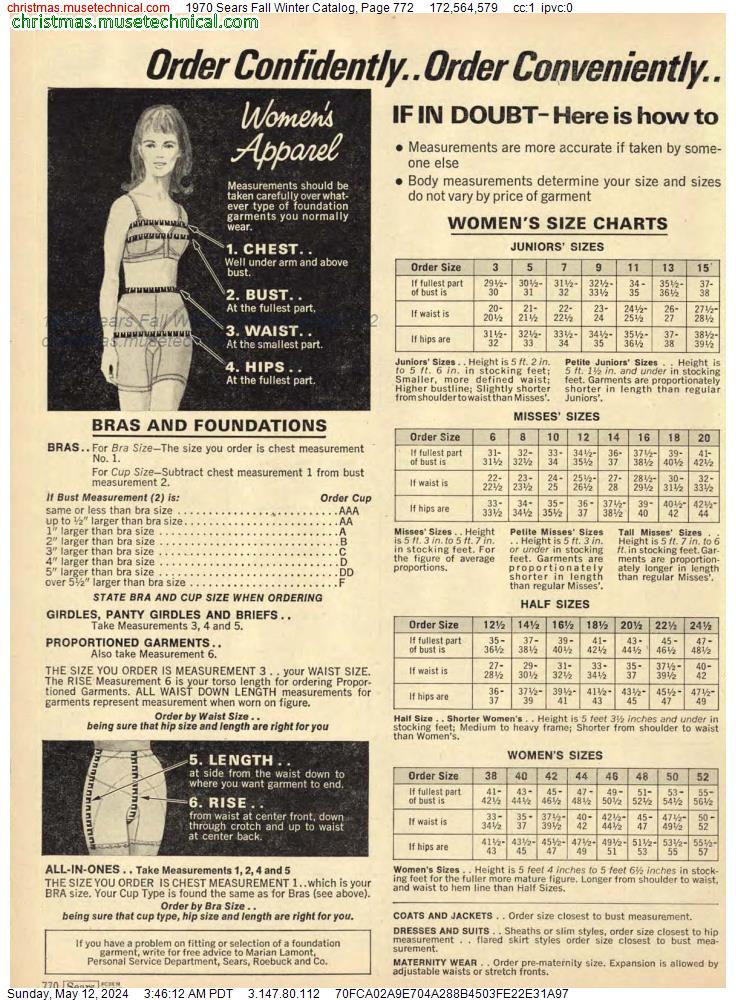 1970 Sears Fall Winter Catalog, Page 772