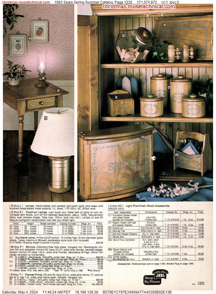 1983 Sears Spring Summer Catalog, Page 1335