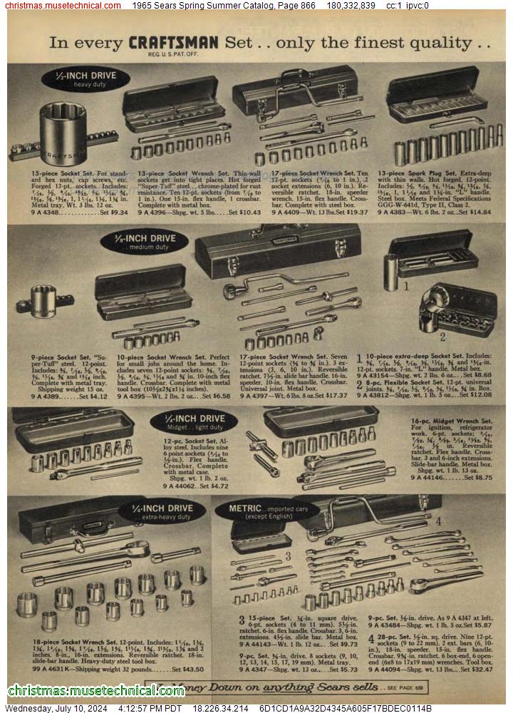 1965 Sears Spring Summer Catalog, Page 866