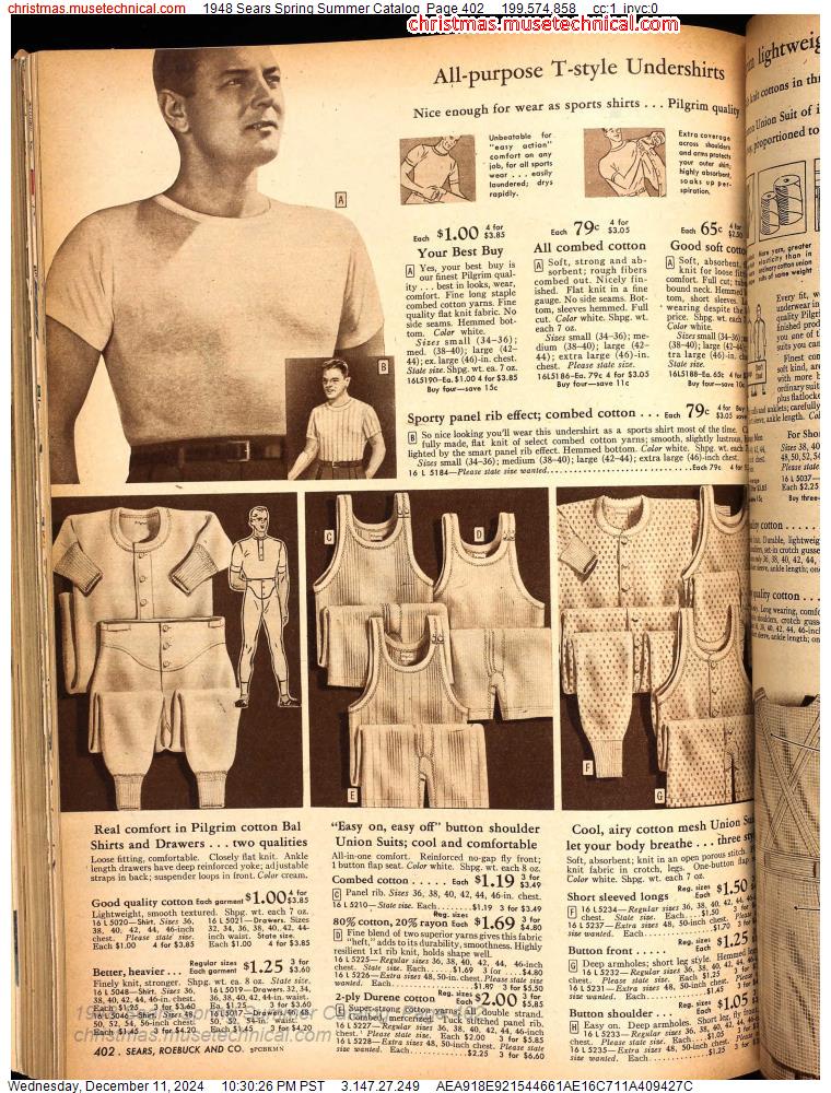 1948 Sears Spring Summer Catalog, Page 402