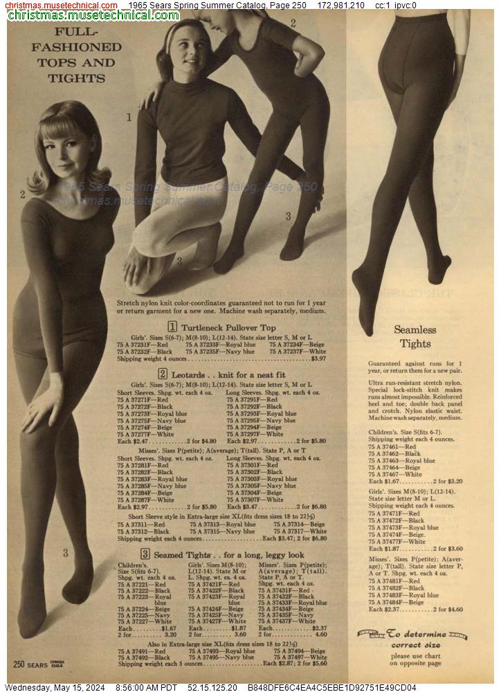 1965 Sears Spring Summer Catalog, Page 250