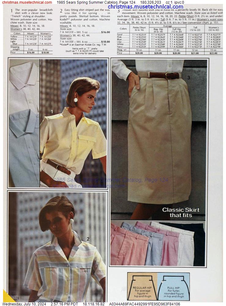 1985 Sears Spring Summer Catalog, Page 124