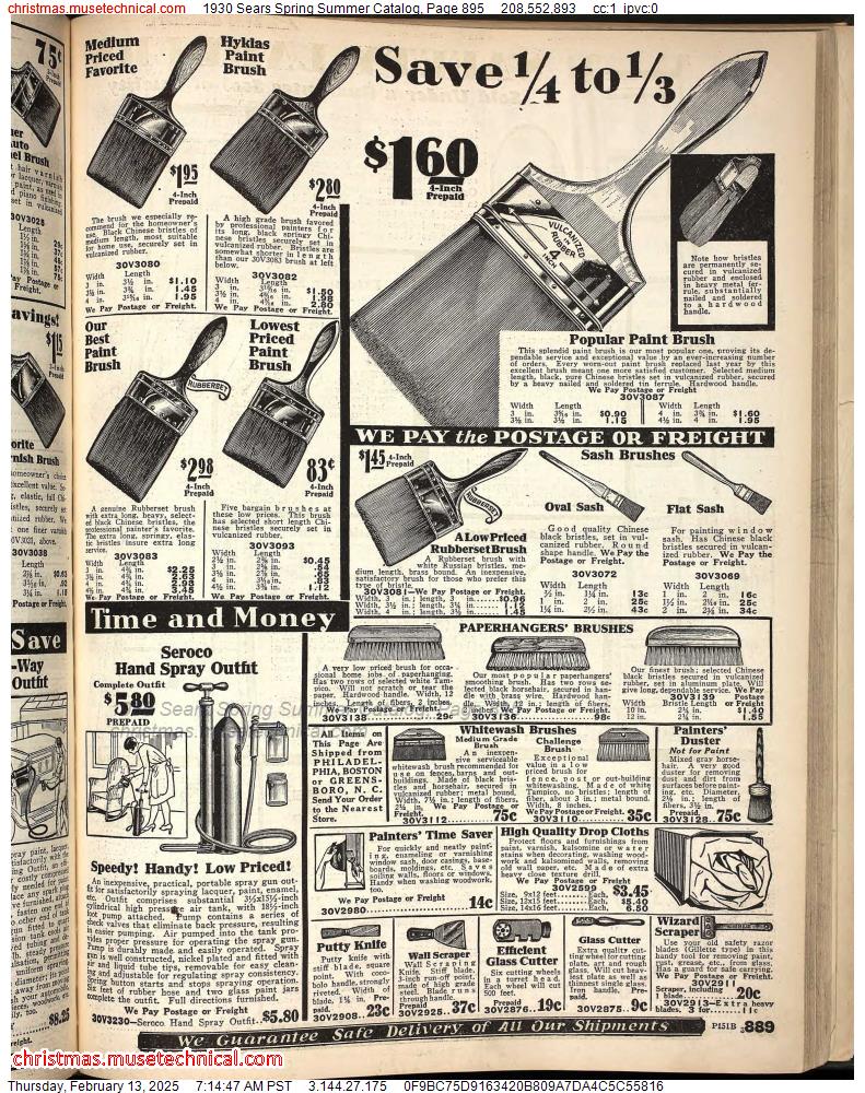 1930 Sears Spring Summer Catalog, Page 895