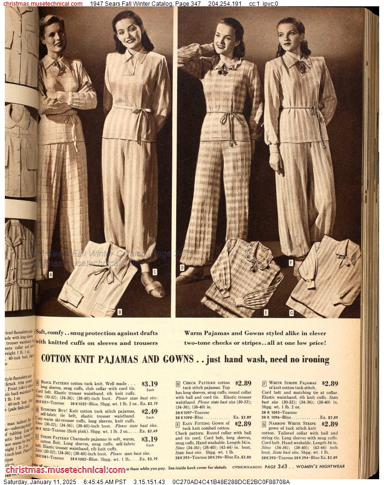 1947 Sears Fall Winter Catalog, Page 347