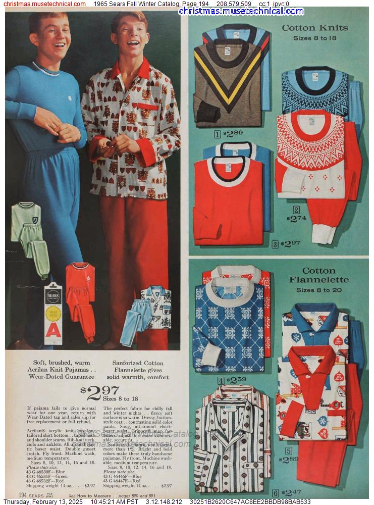 1965 Sears Fall Winter Catalog, Page 194