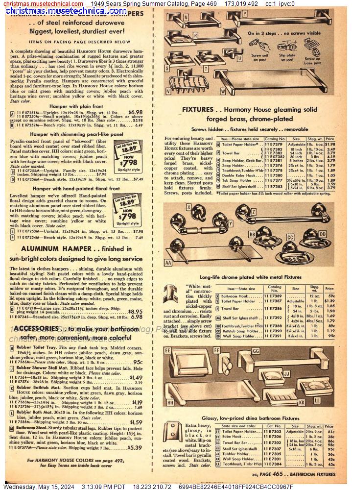 1949 Sears Spring Summer Catalog, Page 469