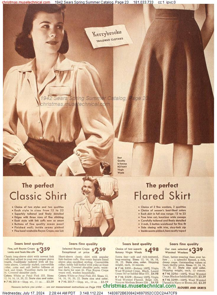 1942 Sears Spring Summer Catalog, Page 23