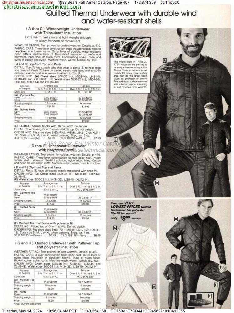 1983 Sears Fall Winter Catalog, Page 407