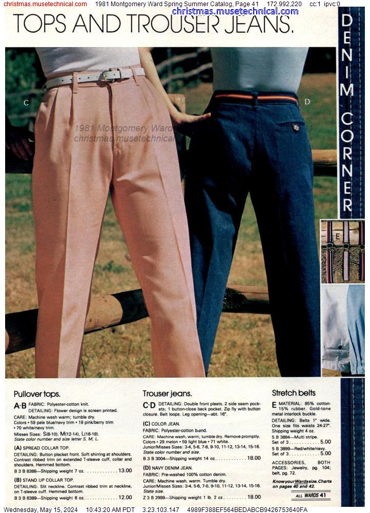1981 Montgomery Ward Spring Summer Catalog, Page 41