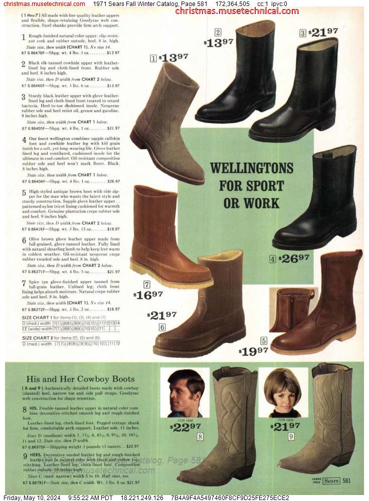 1971 Sears Fall Winter Catalog, Page 581