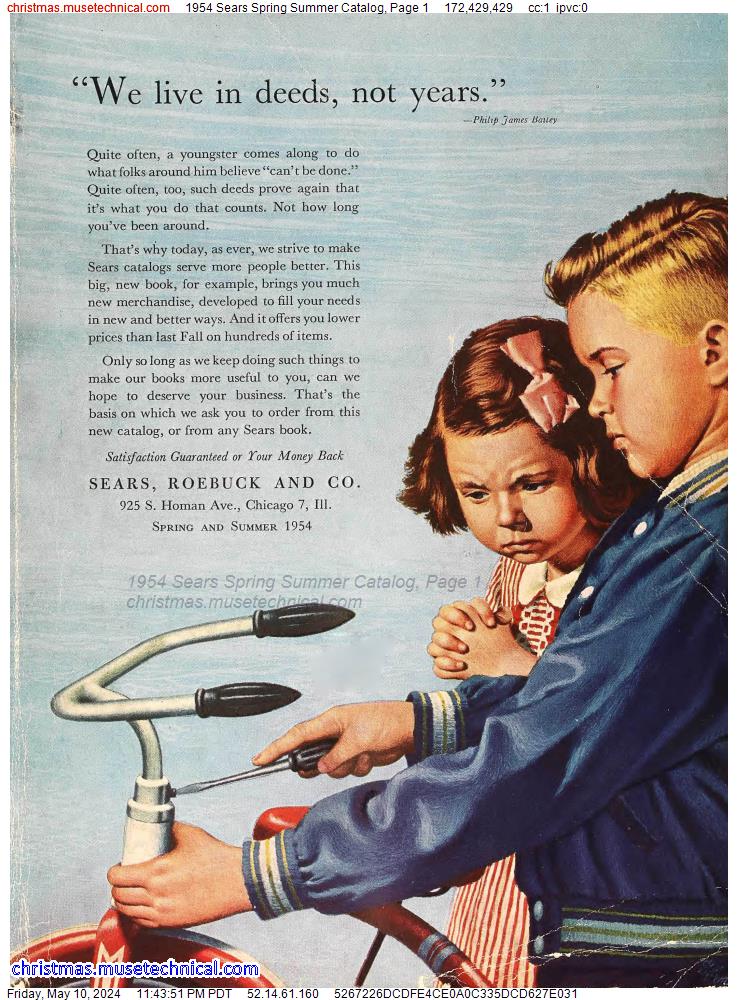 1954 Sears Spring Summer Catalog, Page 1
