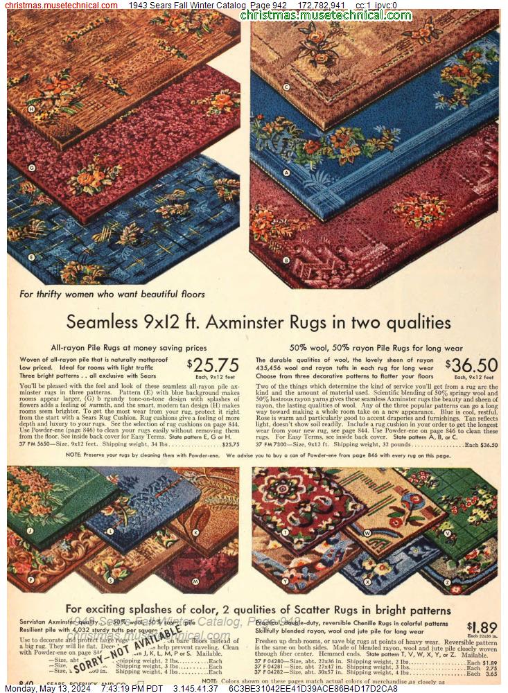 1943 Sears Fall Winter Catalog, Page 942