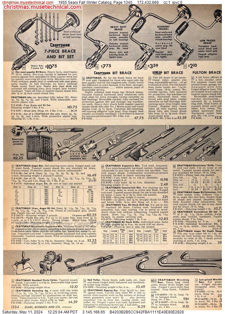 1955 Sears Fall Winter Catalog, Page 1340