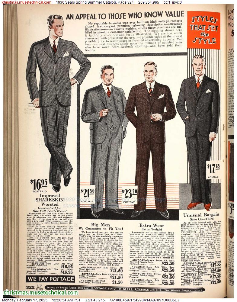 1930 Sears Spring Summer Catalog, Page 324