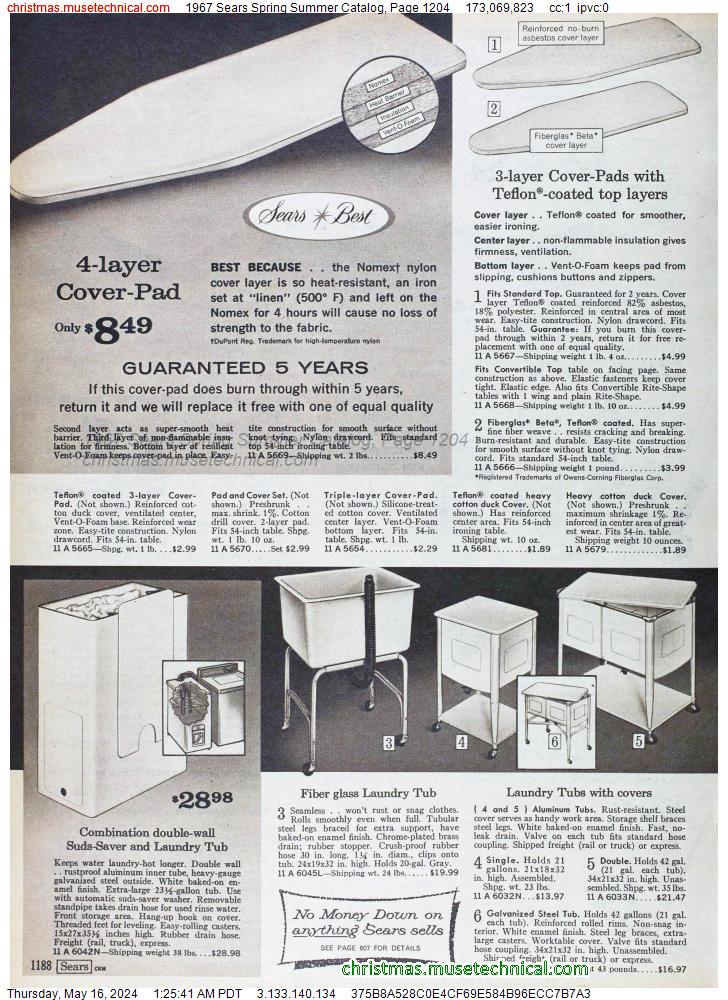 1967 Sears Spring Summer Catalog, Page 1204