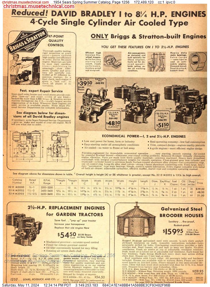 1954 Sears Spring Summer Catalog, Page 1256