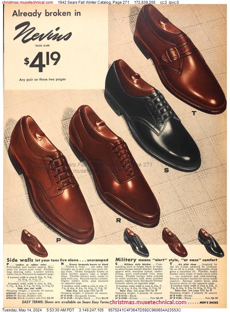 1942 Sears Fall Winter Catalog, Page 271