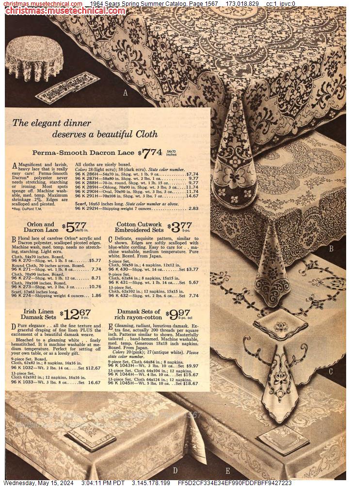 1964 Sears Spring Summer Catalog, Page 1567