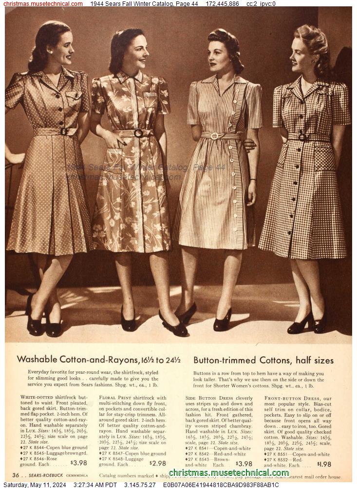 1944 Sears Fall Winter Catalog, Page 44