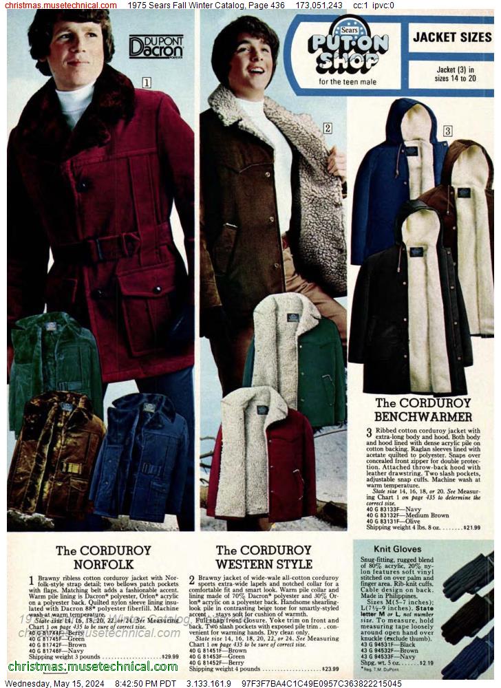 1975 Sears Fall Winter Catalog, Page 436