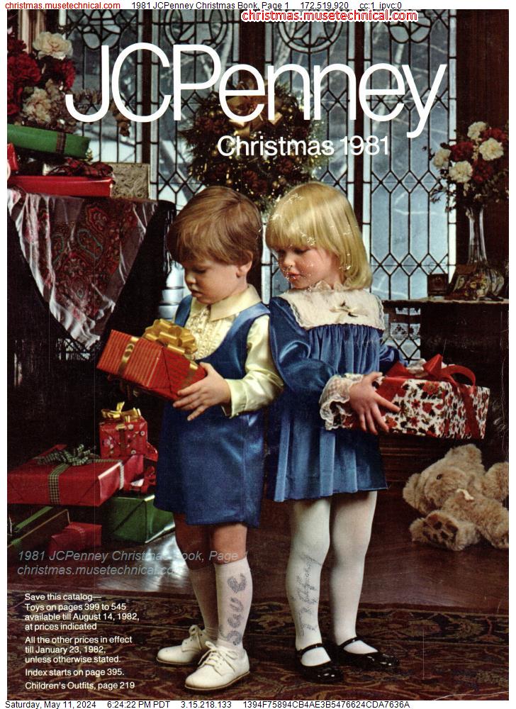 1981 JCPenney Christmas Book, Page 1