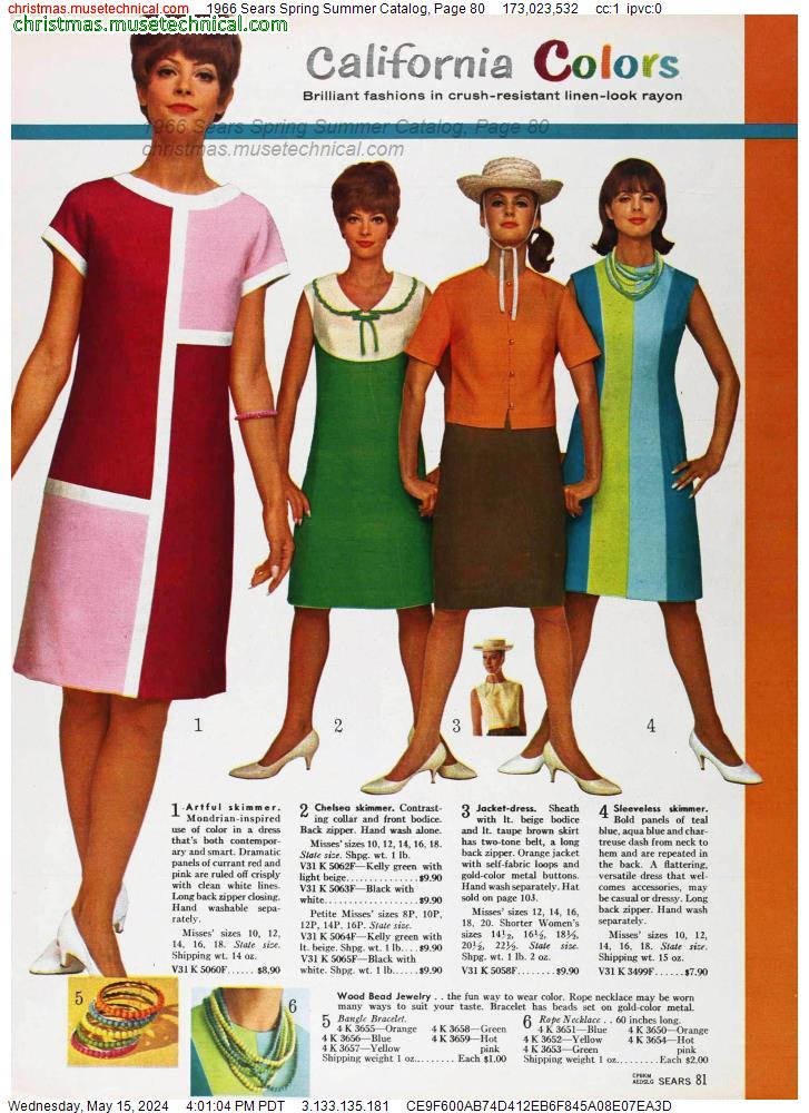1966 Sears Spring Summer Catalog, Page 80