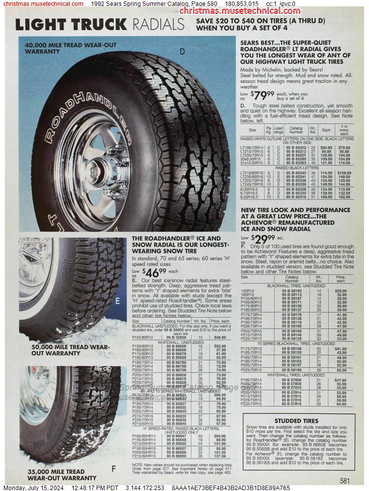 1992 Sears Spring Summer Catalog, Page 580