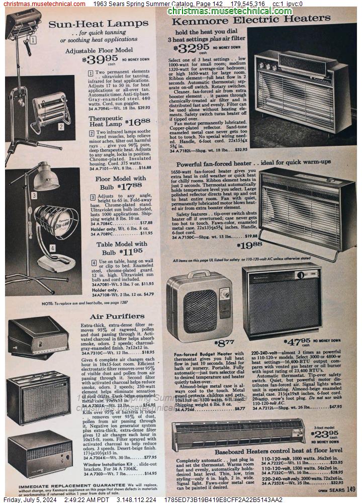 1963 Sears Spring Summer Catalog, Page 142