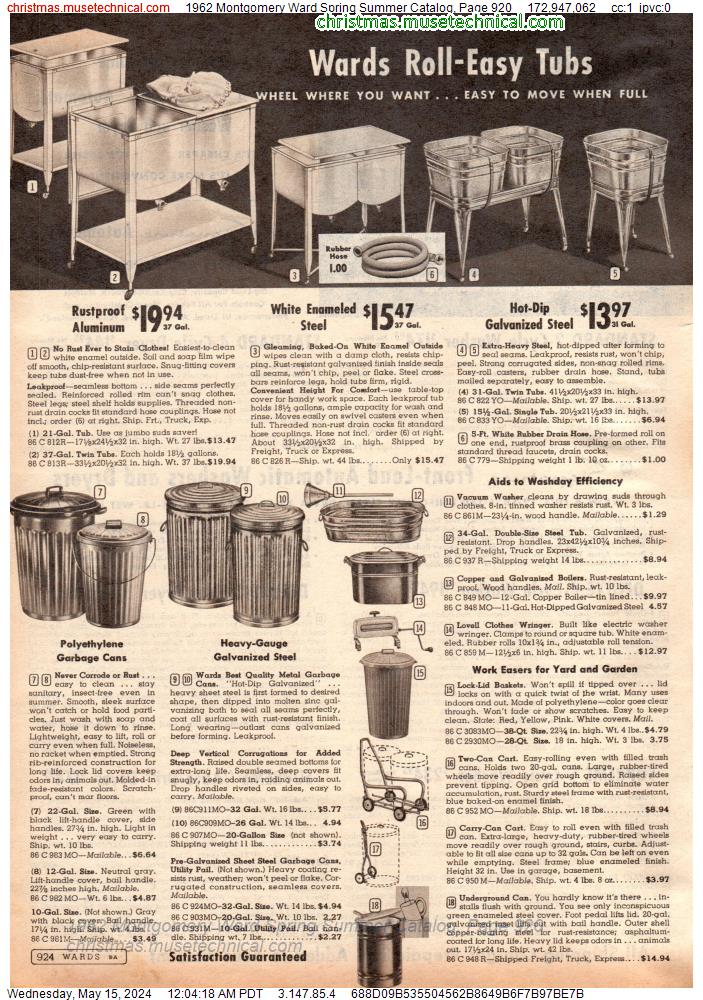 1962 Montgomery Ward Spring Summer Catalog, Page 920