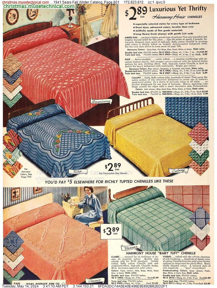 1941 Sears Fall Winter Catalog, Page 801