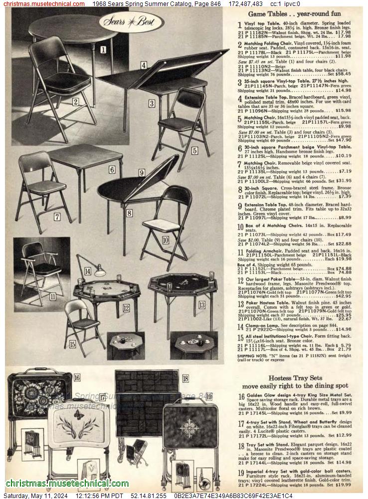 1968 Sears Spring Summer Catalog, Page 846