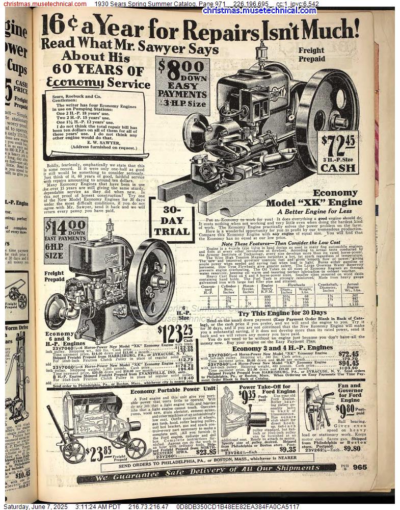 1930 Sears Spring Summer Catalog, Page 971