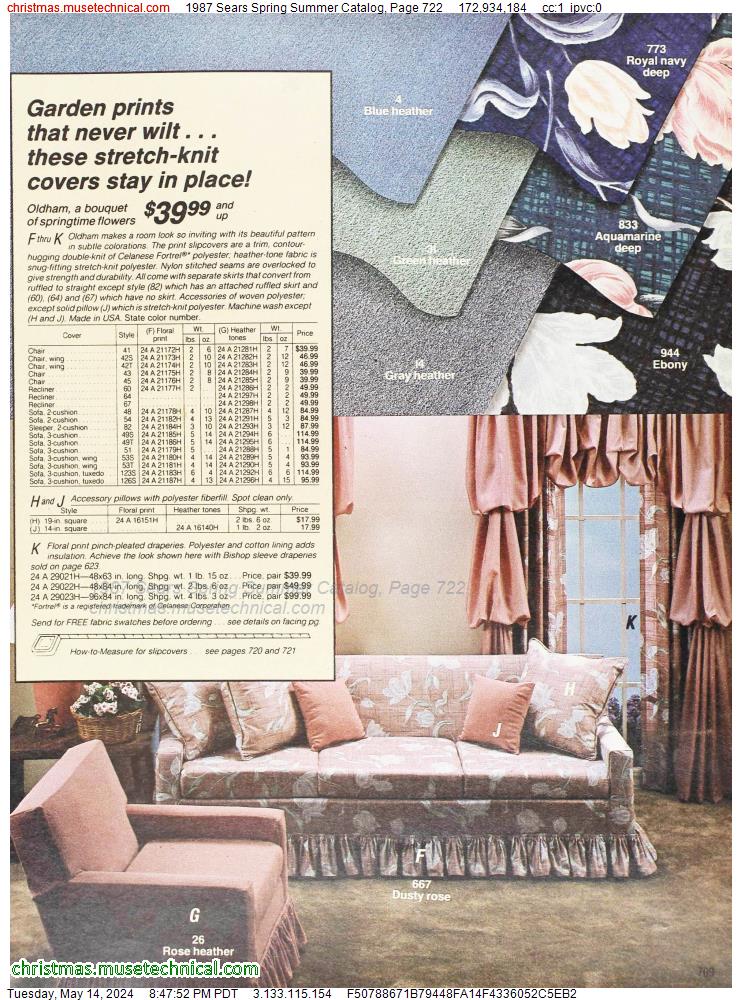 1987 Sears Spring Summer Catalog, Page 722