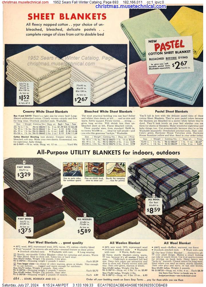 1952 Sears Fall Winter Catalog, Page 693