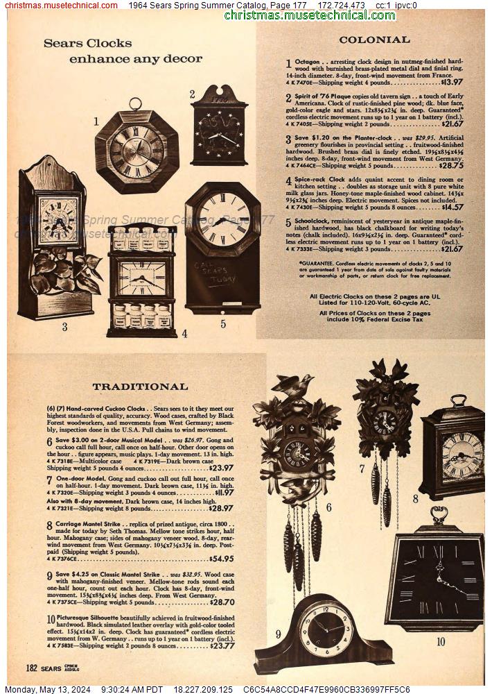 1964 Sears Spring Summer Catalog, Page 177