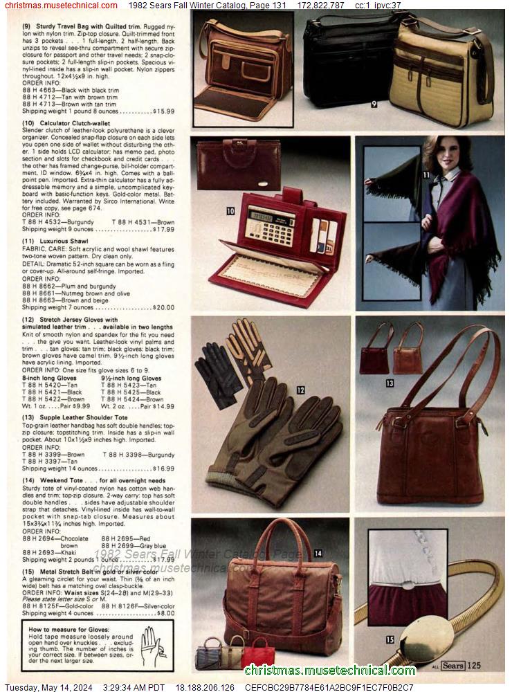 1982 Sears Fall Winter Catalog, Page 131