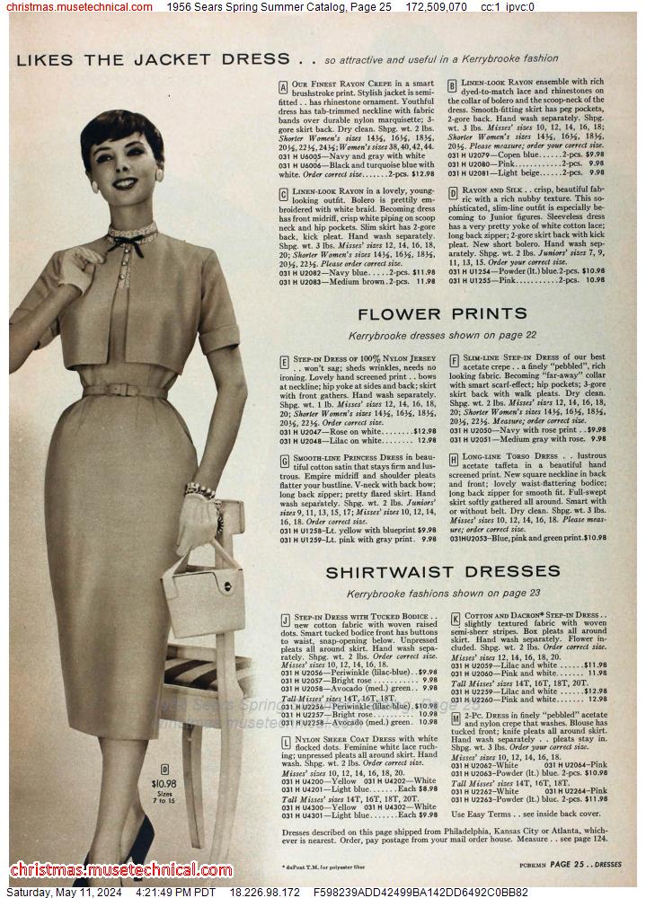 1956 Sears Spring Summer Catalog, Page 25