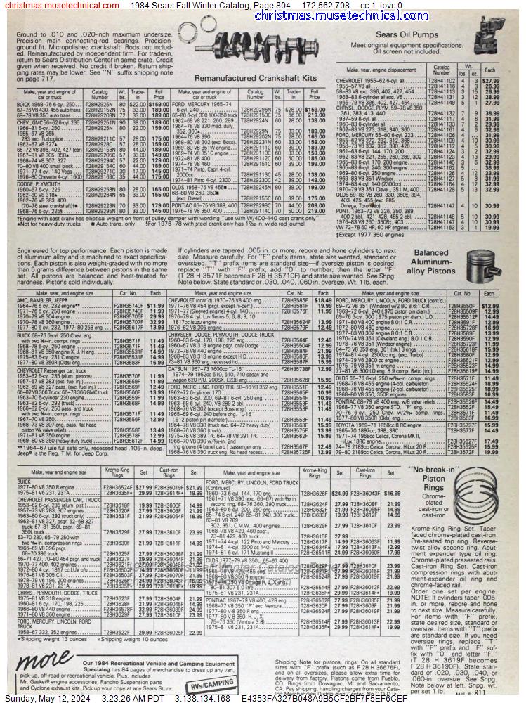 1984 Sears Fall Winter Catalog, Page 804
