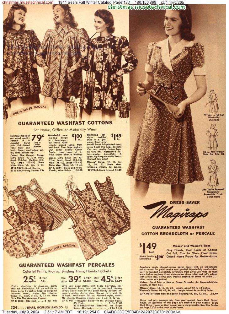 1941 Sears Fall Winter Catalog, Page 123