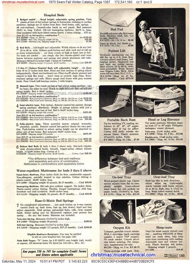 1970 Sears Fall Winter Catalog, Page 1367