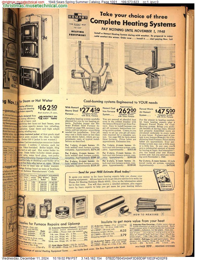 1948 Sears Spring Summer Catalog, Page 1001