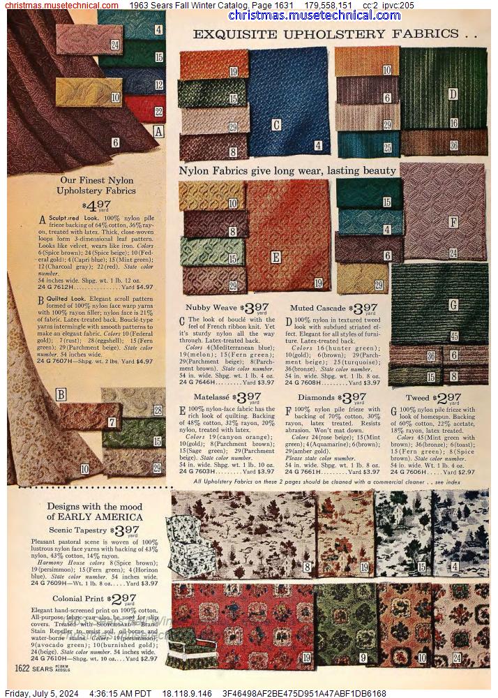 1963 Sears Fall Winter Catalog, Page 1631