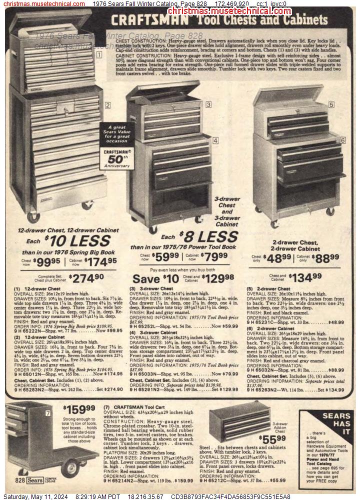 1976 Sears Fall Winter Catalog, Page 828