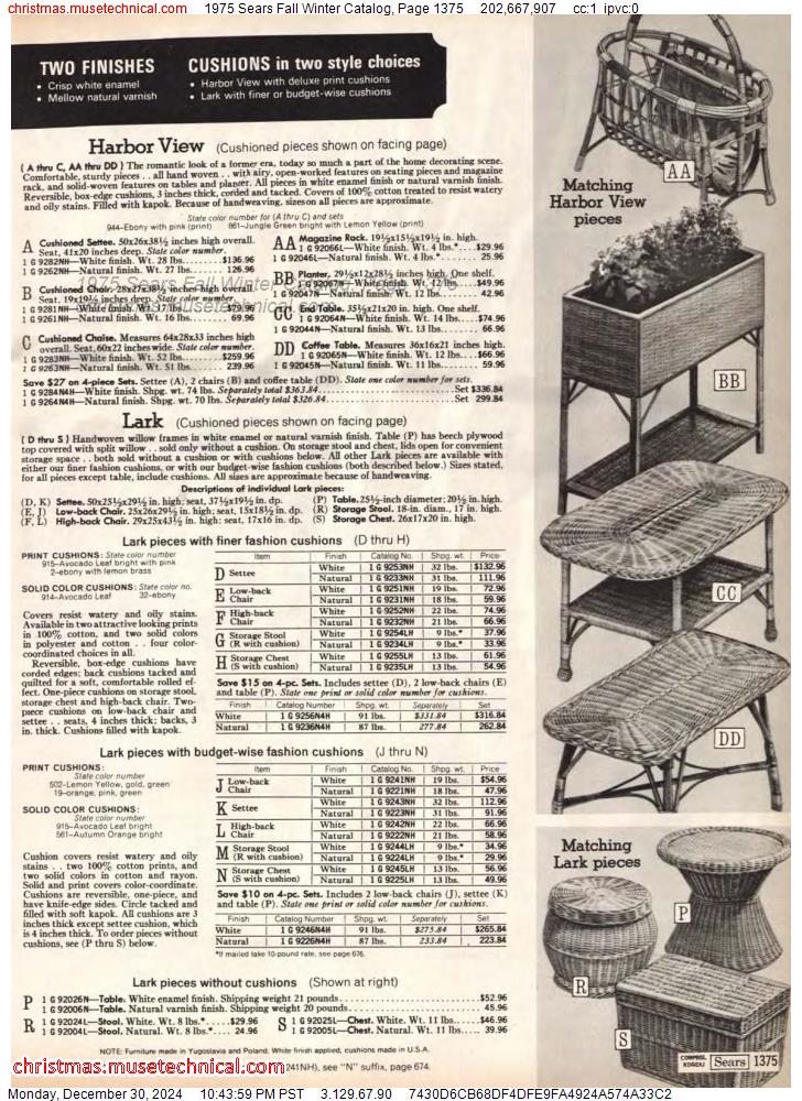 1975 Sears Fall Winter Catalog, Page 1375